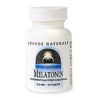 Source Naturals Melatonin 2.5 Milligrams Peppermint Flavored 60 Lozenges