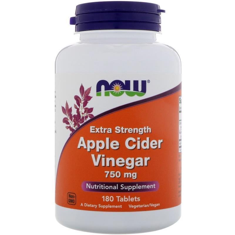 Extra Strength Apple Cider Vinegar 750 mg Now Foods 180 Tabs