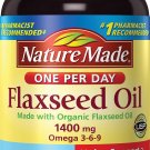 Nature Made Organic Flaxseed Oil 1400 mg 700mg Omega 3 100 Liquid Softgels