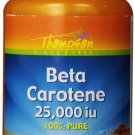 Thompson Beta Carotene 25000 IU Softgels 30 Count (Pack of 2)