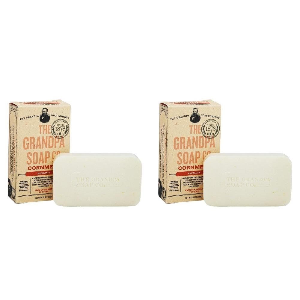 Grandpa's Soap Co. - Face & Body Bar Soap Cornmeal - 4.25 oz. (Pack of 2)