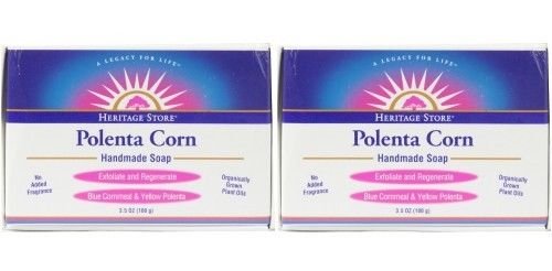 Polenta Corn Bar Soap 3.5 oz by Heritage Products (Pack of 2)