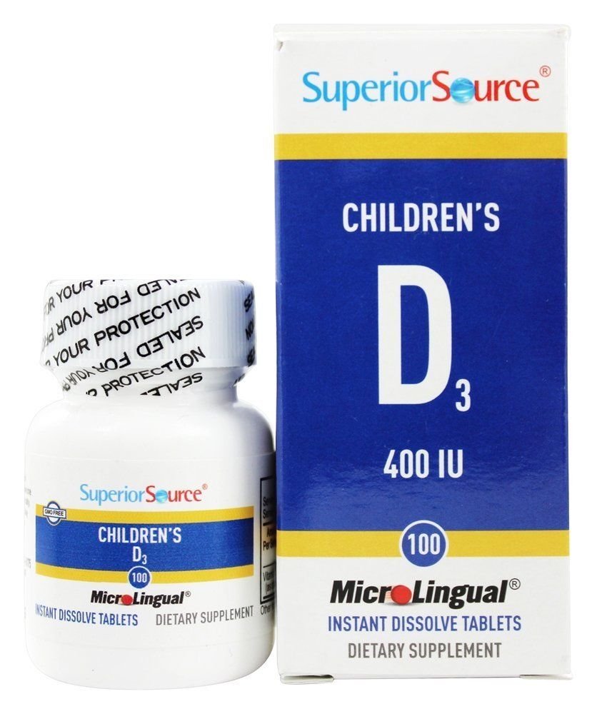 Superior Source Children's Vitamin D 400IU Tablets 100 Count