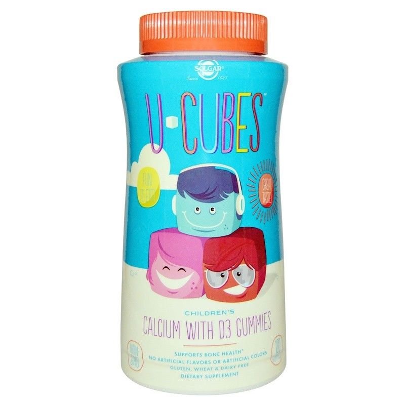 Solgar U-Cubes Children's Calcium D3 Gummies 120 Ct