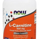 NOW Foods L-Carnitine 500 mg 180 VCaps, Clinically Tested, FRESH, Made In USA