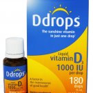 Ddrops - Liquid Vitamin D3 180 Drops 1000 IU - 0.17 oz (5 ml)
