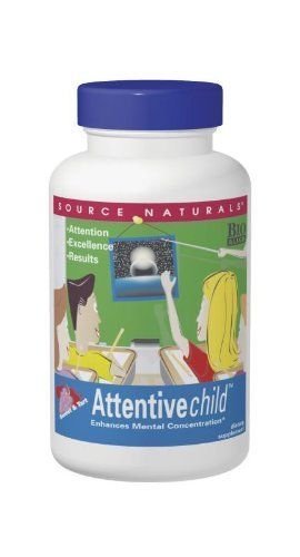 Source Naturals Attentive Child Enhances Mental Concetration 60 Wafers