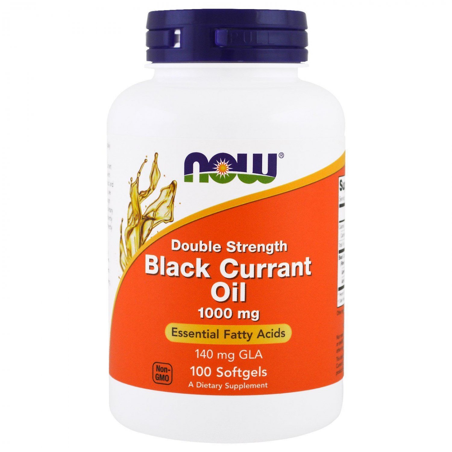 Black Currant Oil Double Strength 1000mg 100 Softgels NOW Foods