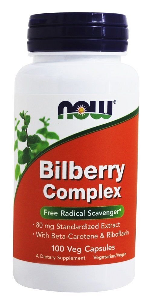 Bilberry Complex 80mg 100 Caps NOW Foods