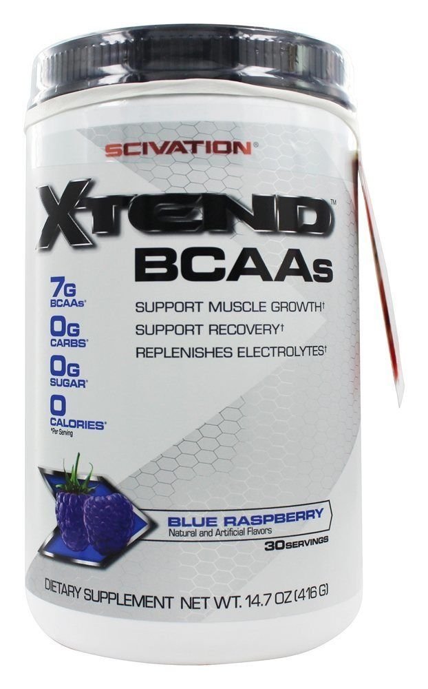 Scivation Xtend BCAA Powder, Branched Chain Amino Acids, BCAAs, Blue Raspberry