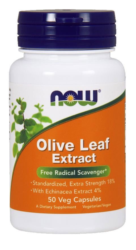 NOW Foods Olive Leaf Extract with Echinacea Extra Strength Vegetarian - 50 Vcaps