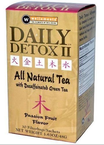 Daily Detox All Natural Tea Decaffeinated Passion Fruit Green Tea 30 Count