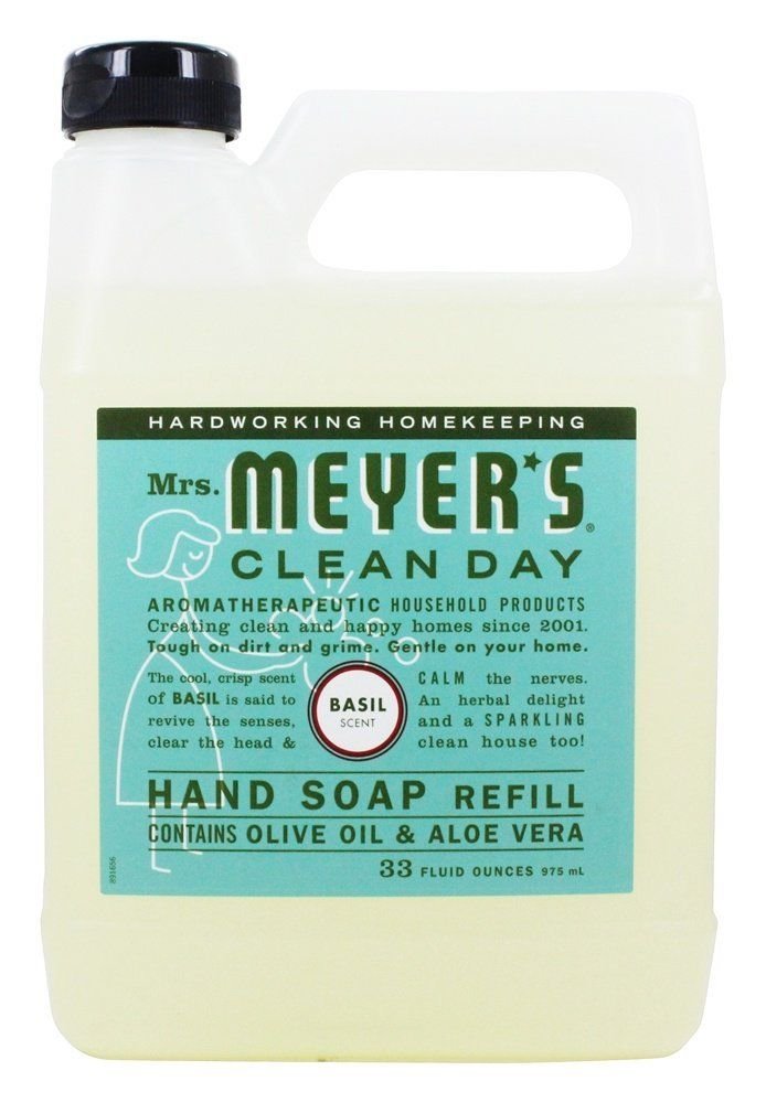 Mrs. Meyers Liquid Hand Soap Refill, Basil Scent, 33 Oz.
