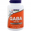 GABA 750mg Now Foods 200 VCaps