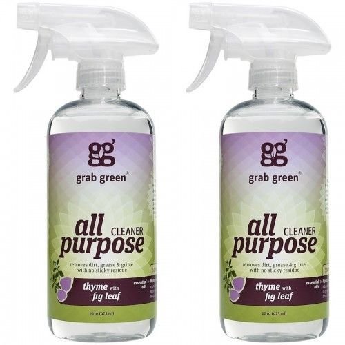 GrabGreen, All Purpose Cleaner, Thyme with Fig Leaf, 16 oz (473 ml) pack of 2