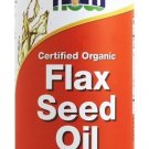 Organic Flax Seed Oil 12 fl oz NOW Foods