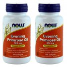 2 x NOW Evening Primrose Oil 500mg 100 SGels, Women's Health, FRESH, Made In USA