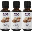 3x Now Foods Essential 100% Pure Nutmeg Oils - 1 fl oz (30 ml)