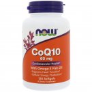 Coq10 60mg With Omega-3 120 Softgels NOW Foods