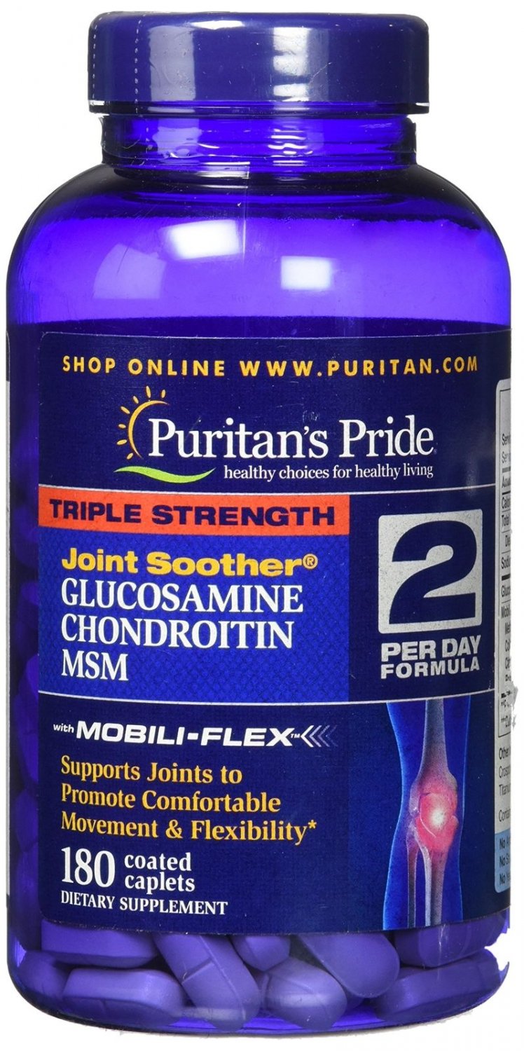 Puritan's Pride Triple Strength Glucosamine Chondroitin & MSM Joint ...