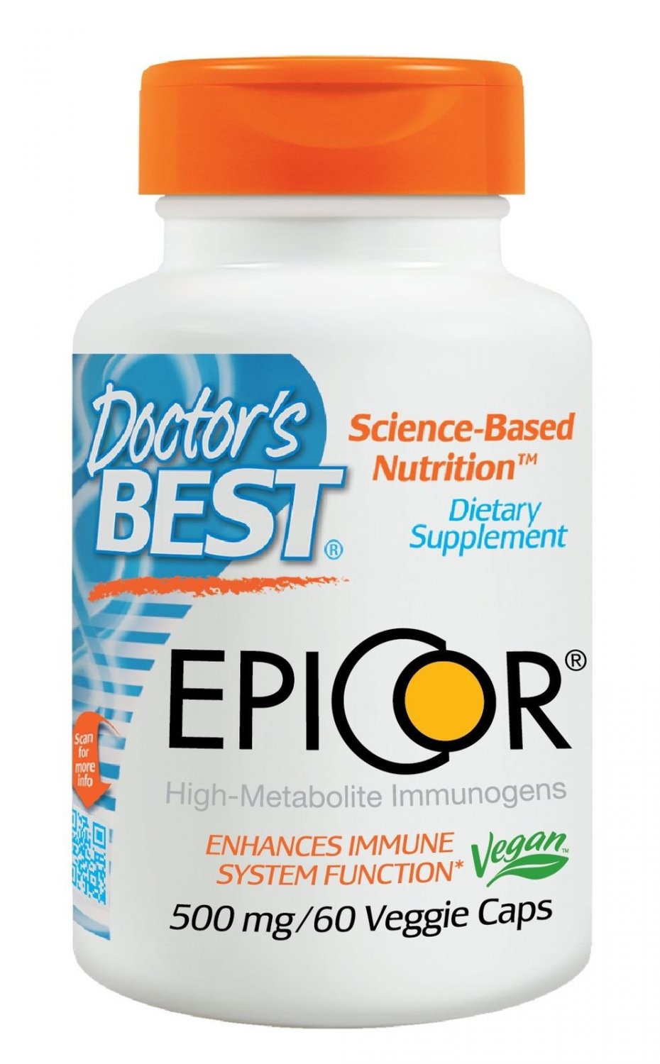 Doctor's Best Epicor Non-GMO Vegan Gluten Free 500 mg 60 Veggie Caps
