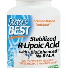 Doctor’s Best Stabilized R-Lipoic Acid with BioEnhanced Na-RALA  Non-GMO Gl...