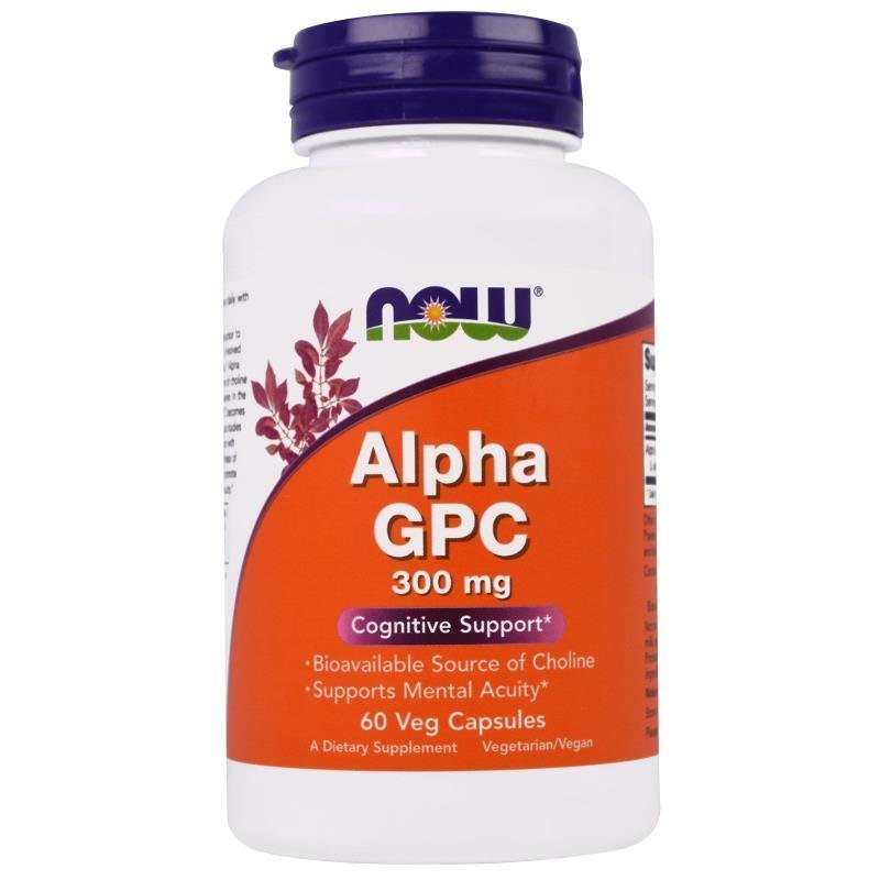NOW Alpha GPC 300mg 60 Veg Capsules