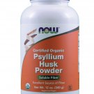 NOW Foods Psyllium Husk Powder Intestinal Health Organic (Pack of 2)