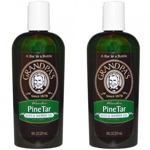 Grandpa's, Bath & Shower Gel, Pine Tar, 8 fl oz pack of 2