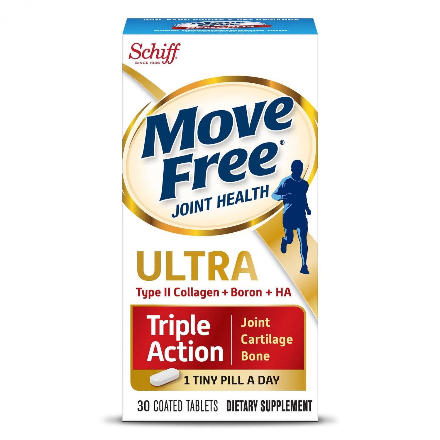 Move Free Ultra Triple Action 30 tablets - Joint Health Supplement with Type ...
