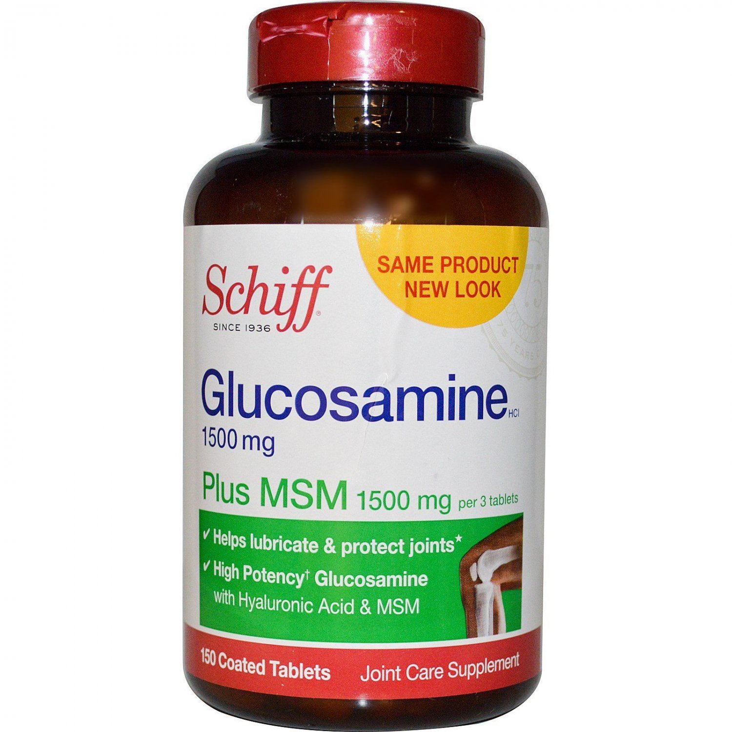 Schiff, Glucosamine Plus MSM, 150 Coated Tablets