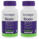 Natrol Biotin 10,000 Mcg 100 Tablets Maximum Strength Pack of 2 - exp 08/2019