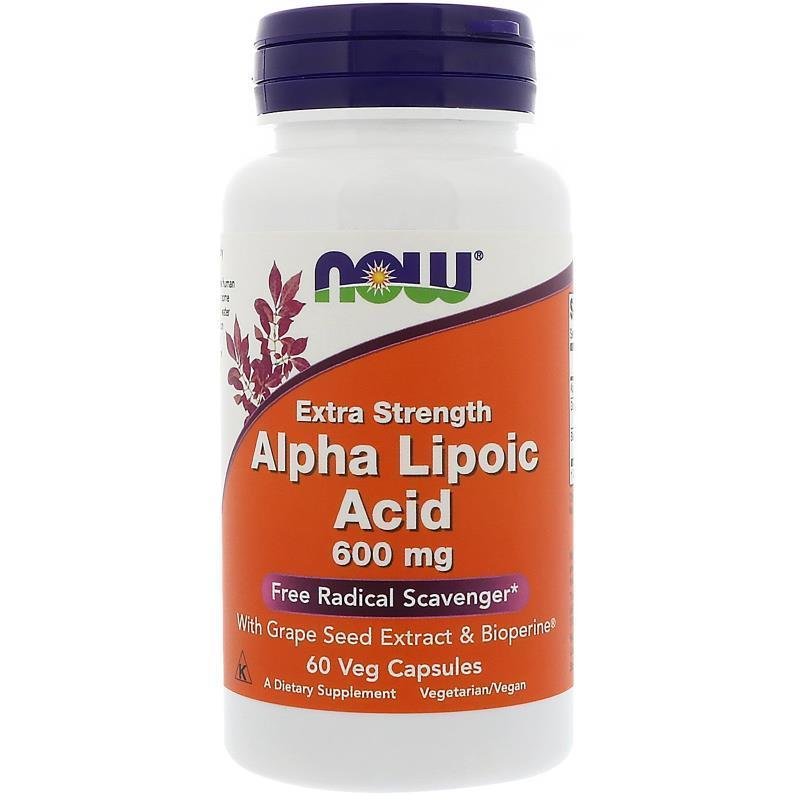 Alpha Lipoic Acid 600mg 60 Vcaps NOW Foods