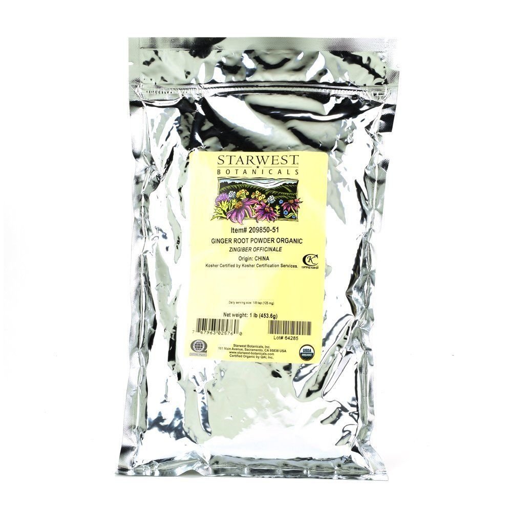 Starwest Botanicals Organic Ginger Root Powder 1 Pound