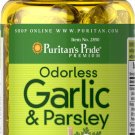 Puritan's Pride Odorless Garlic & Parsley 500mg/100mg-100 Rapid Release Softgels