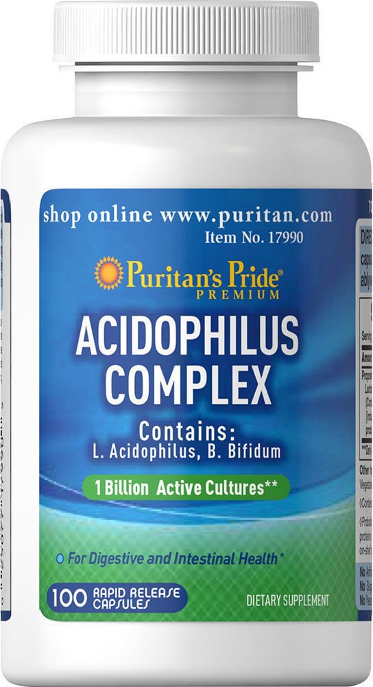 Puritan's Pride Probiotic Acidophilus Complex - 100 Capsules
