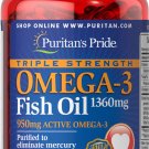 Triple Strength Omega-3 Fish Oil 1360 mg (950 mg Active Omega-3)-60 Softgels