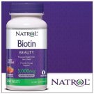 Natrol Biotin 5000mcg Strawberry 250 Fast Dissolve Tabs Hair Skin Nails Energy