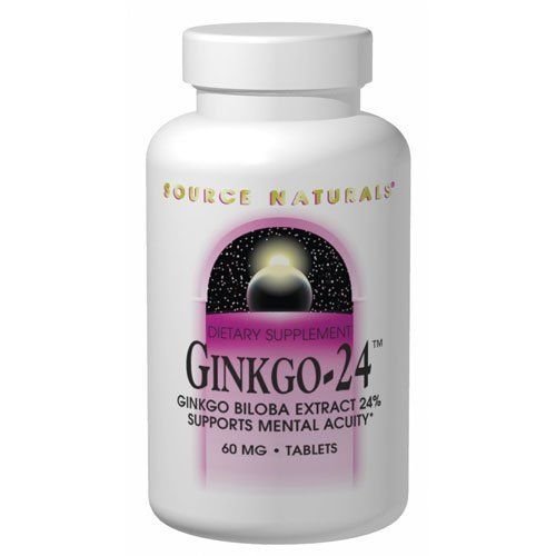 Ginkgo 24 Biloba Extract 40mg Source Naturals Inc. 60 Tabs
