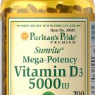 Puritan’s Pride Mega-Potency Vitamin D3 5000 IU (200 Softgels)