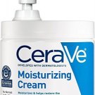 CeraVe Moisturizing Cream with Pump 16 oz Daily Face and Body Moisturizer for...