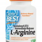 Doctor's Best Sustained Plus Immediate Release L-Arginine Non-GMO Vegan Glute...