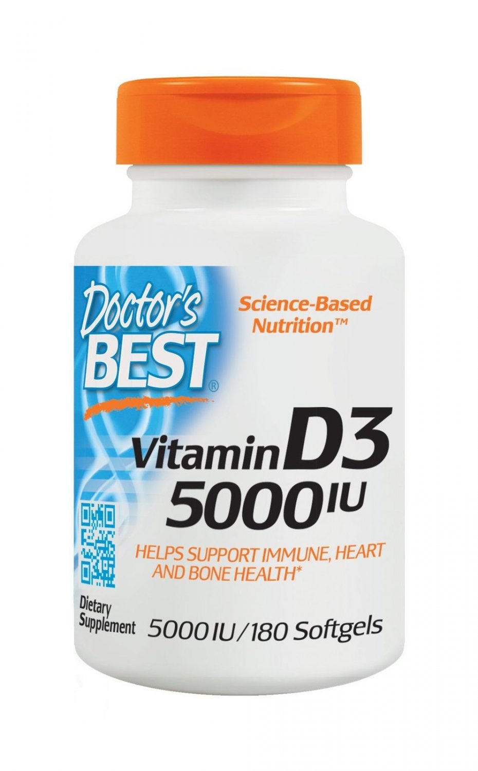 Doctor's Best Vitamin D3 5000IU Non-GMO Gluten Free Soy Free Regulates Immune...