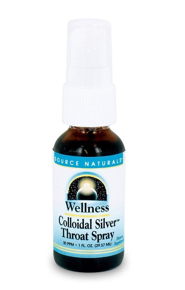 Source Naturals Wellness Colloidal Silver Throat Spray 30 Ppm - 1 oz