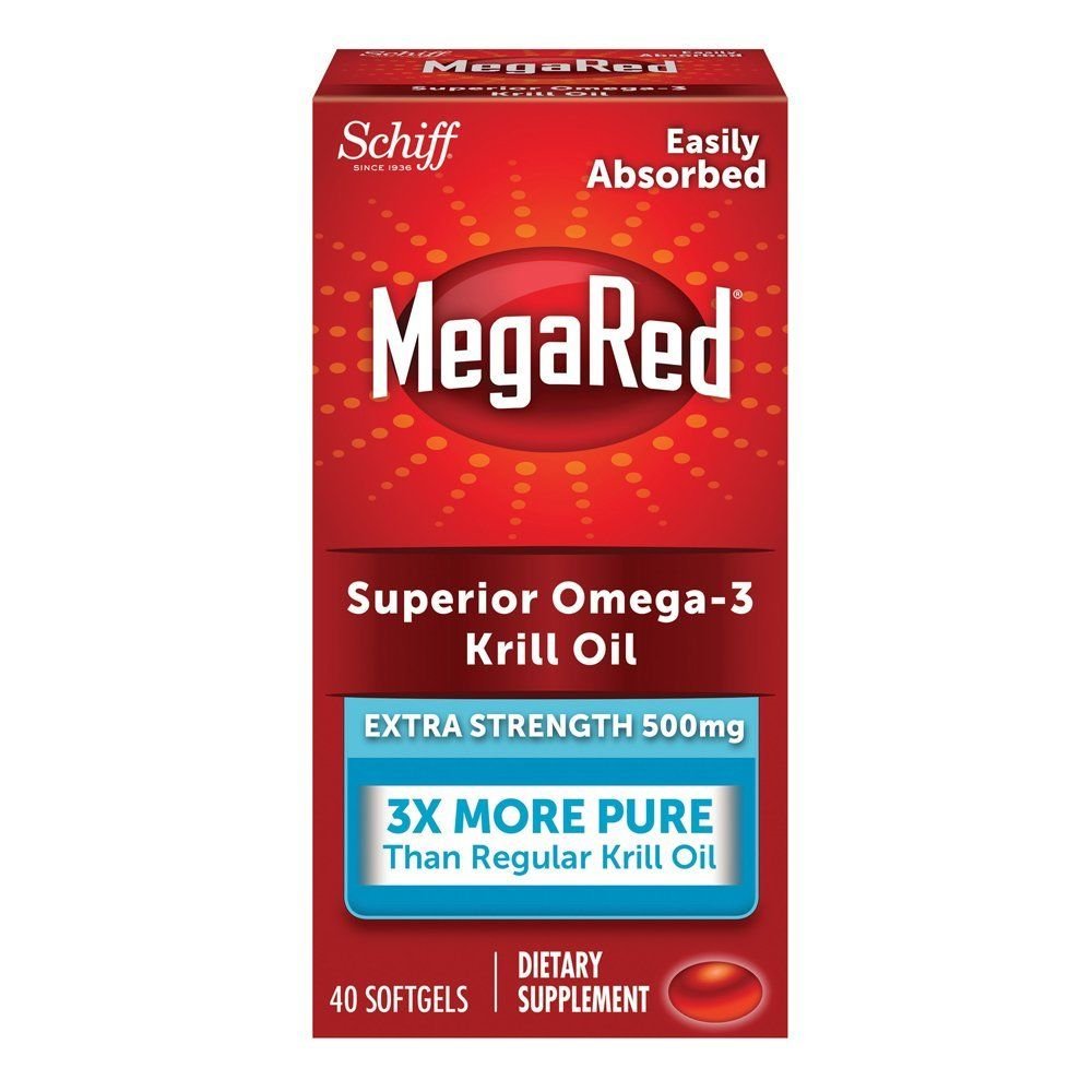 MegaRed 500mg Extra Strength Omega-3 Krill Oil 40 softgels