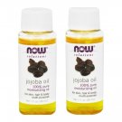 2x NOW FOODS 100% Pure Jojoba Oil 1 oz Moisturizing Skin,Hair, Body, MADE IN US