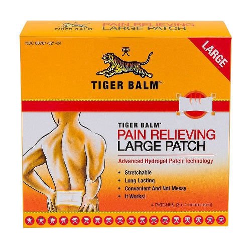 Tiger Balm Pain Relieving Large Patch 8x4 inches - 4 Patches