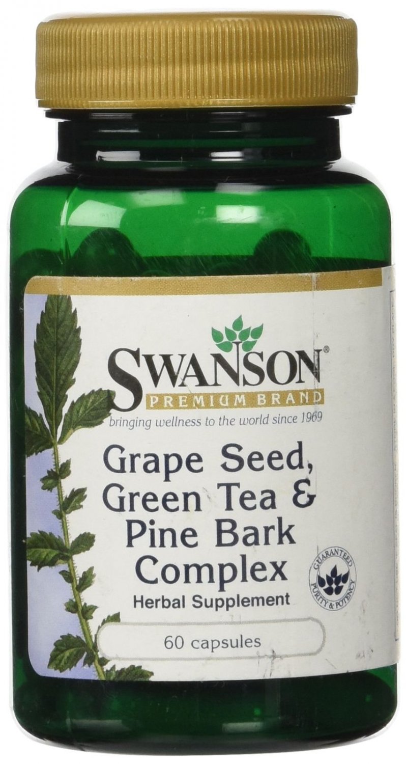 Swanson - Premium Grapeseed Green Tea & Pine Bark Complex (60 Capsules)