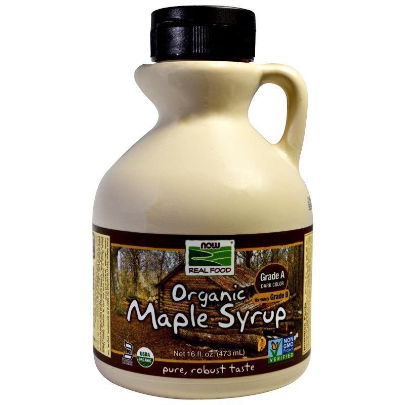 Organic Maple Syrup, Grade A, Dark Color, 16 fl oz Now Foods