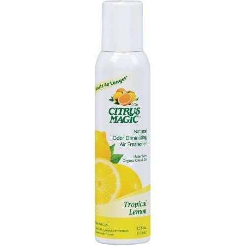 Citrus Magic Natural Odor Eliminating Air Freshener Spray Tropical Lemon 3.5 oz